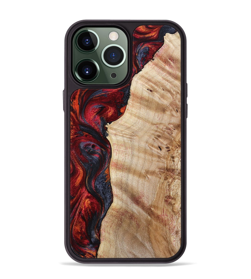 iPhone 13 Pro Max Wood Phone Case - Paige (Red, 801631)