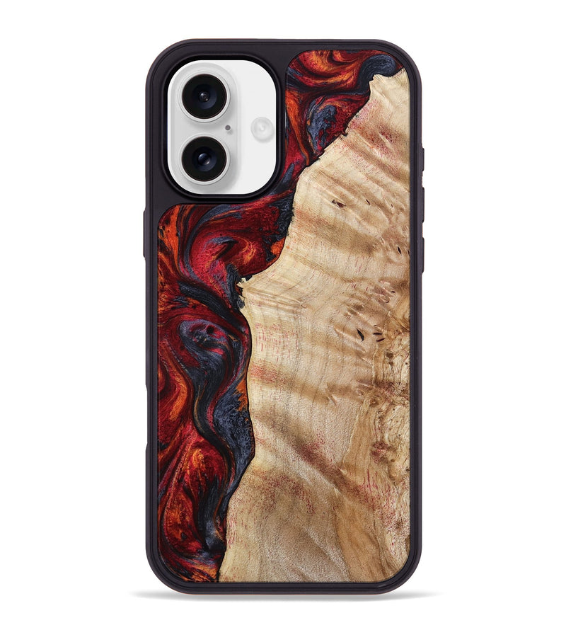 iPhone 16 Plus Wood Phone Case - Paige (Red, 801631)