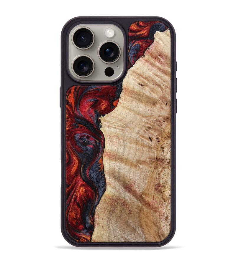 iPhone 16 Pro Max Wood Phone Case - Paige (Red, 801631)