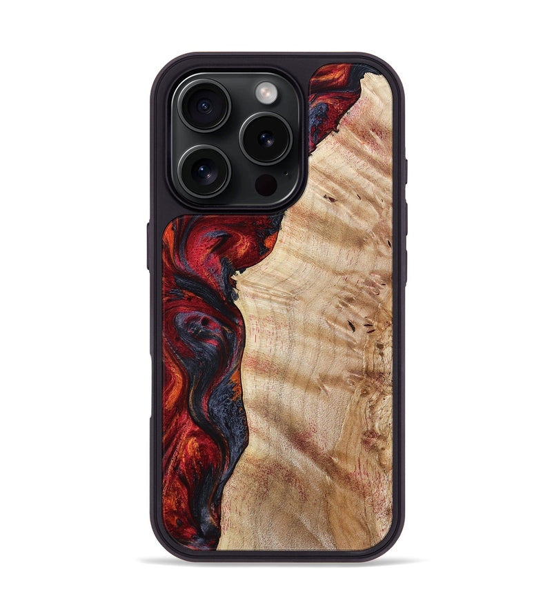 iPhone 16 Pro Wood Phone Case - Paige (Red, 801631)