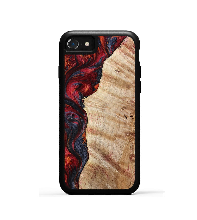 iPhone SE Wood Phone Case - Paige (Red, 801631)