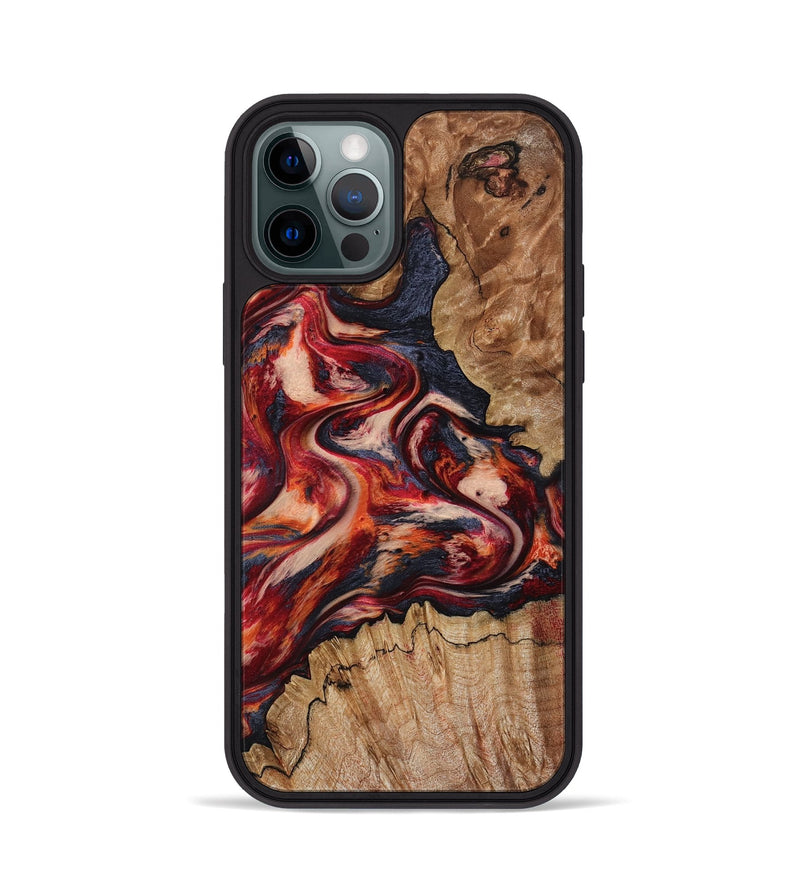 iPhone 12 Pro Wood Phone Case - Stacy (Red, 801632)
