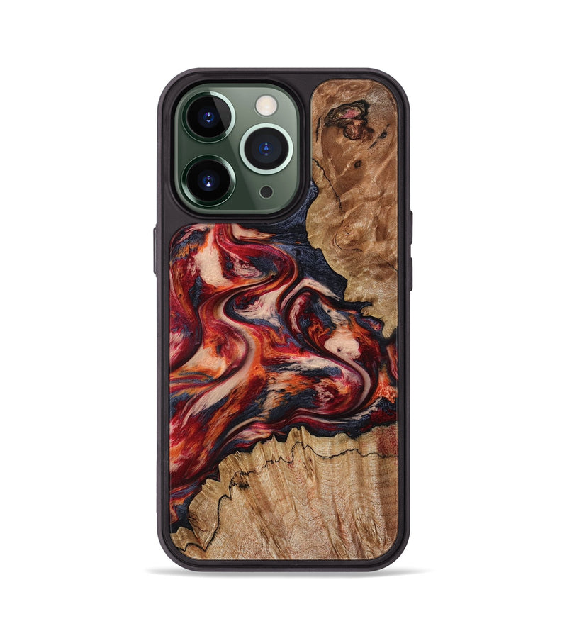 iPhone 13 Pro Wood Phone Case - Stacy (Red, 801632)