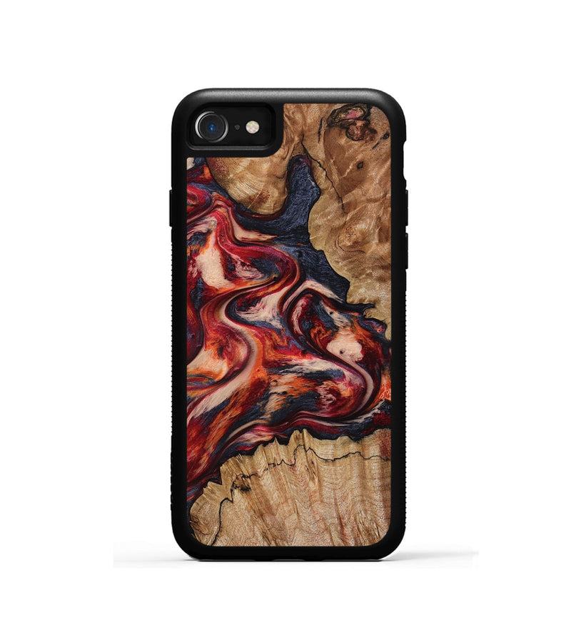 iPhone SE Wood Phone Case - Stacy (Red, 801632)