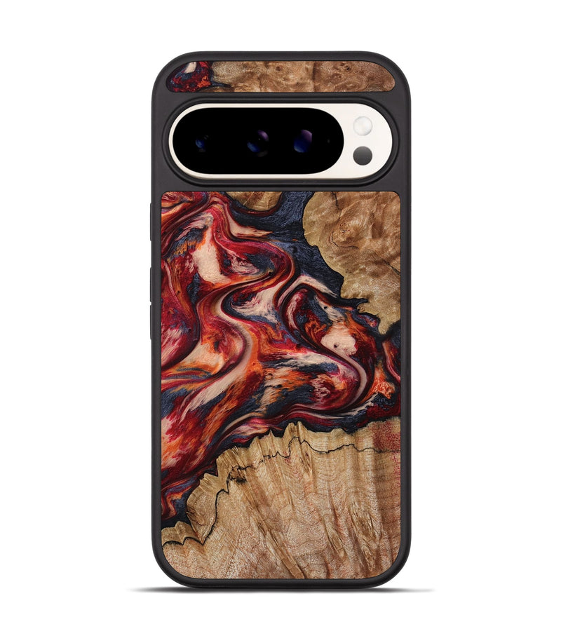 Pixel 9 Wood Phone Case - Stacy (Red, 801632)