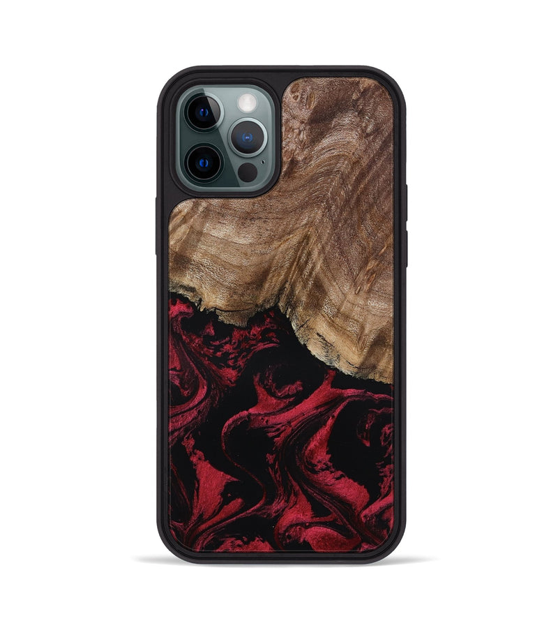 iPhone 12 Pro Wood Phone Case - Vihaan (Red, 801633)