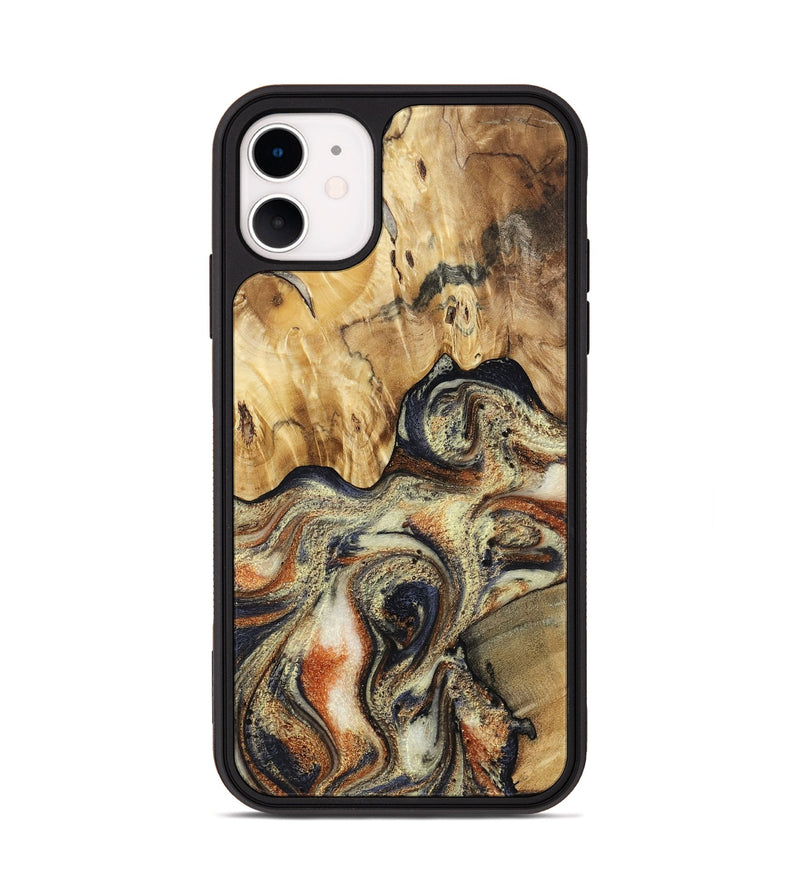 iPhone 11 Wood Phone Case - Ares (Black & White, 801634)