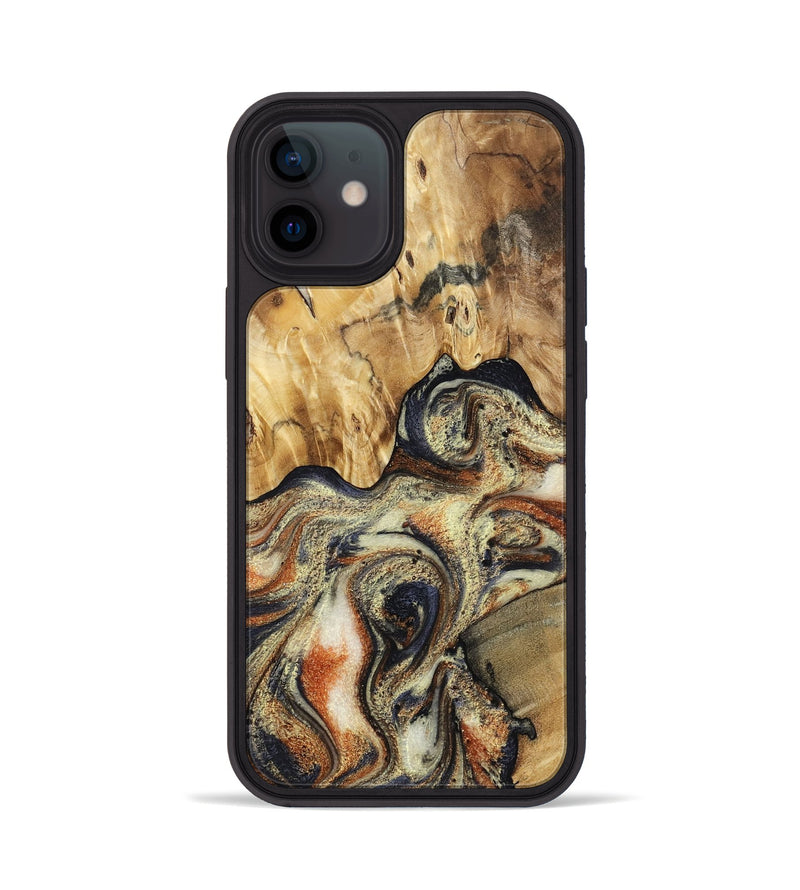 iPhone 12 Wood Phone Case - Ares (Black & White, 801634)