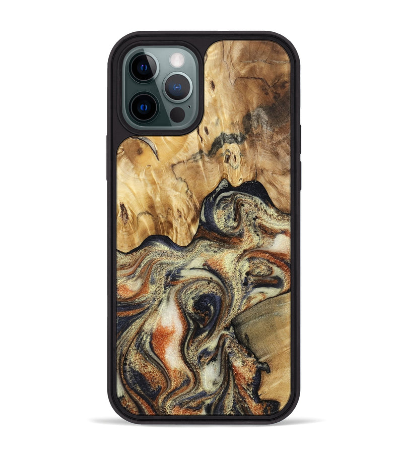 iPhone 12 Pro Max Wood Phone Case - Ares (Black & White, 801634)