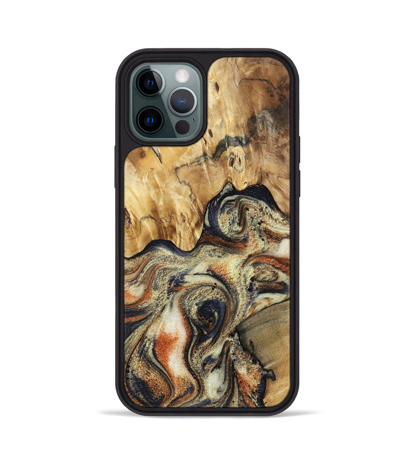 iPhone 12 Pro Wood Phone Case - Ares (Black & White, 801634)