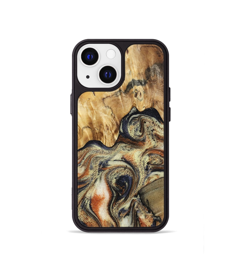 iPhone 13 mini Wood Phone Case - Ares (Black & White, 801634)