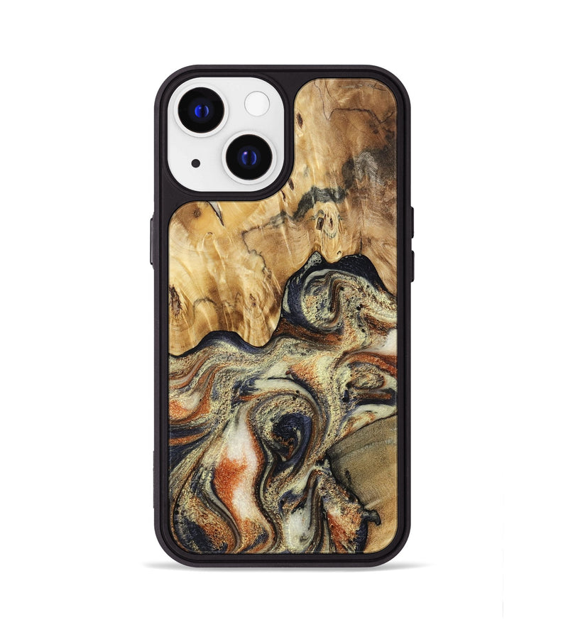 iPhone 13 Wood Phone Case - Ares (Black & White, 801634)