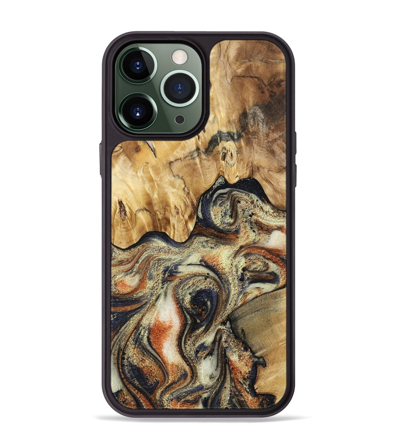 iPhone 13 Pro Max Wood Phone Case - Ares (Black & White, 801634)