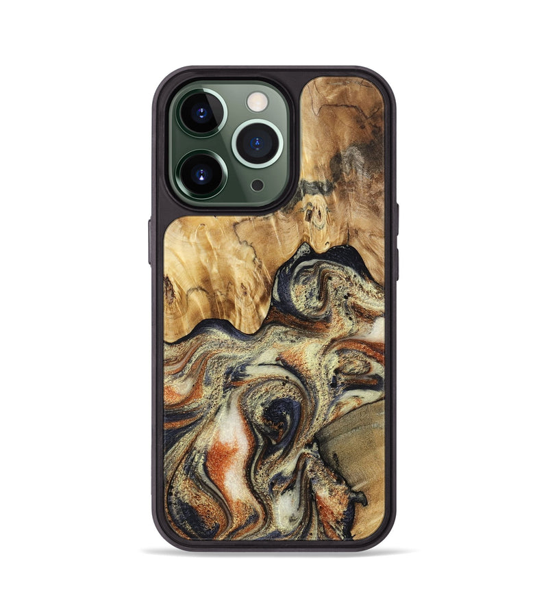 iPhone 13 Pro Wood Phone Case - Ares (Black & White, 801634)