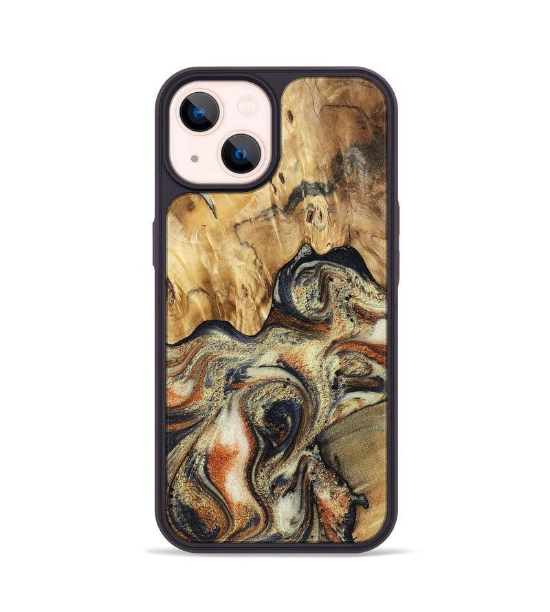 iPhone 14 Wood Phone Case - Ares (Black & White, 801634)