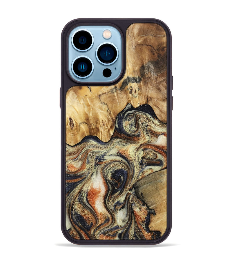 iPhone 14 Pro Max Wood Phone Case - Ares (Black & White, 801634)