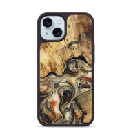 iPhone 15 Wood Phone Case - Ares (Black & White, 801634)