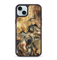 iPhone 15 Plus Wood Phone Case - Ares (Black & White, 801634)