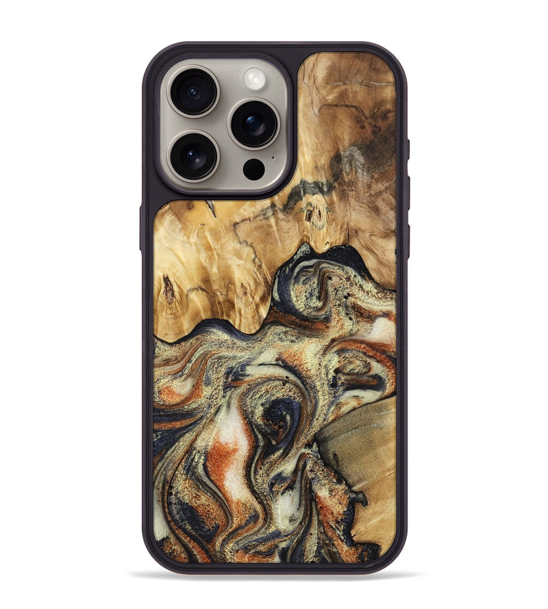 iPhone 15 Pro Max Wood Phone Case - Ares (Black & White, 801634)