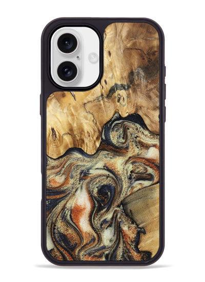 iPhone 16 Plus Wood Phone Case - Ares (Black & White, 801634)