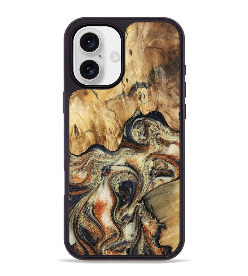 iPhone 16 Plus Wood Phone Case - Ares (Black & White, 801634)