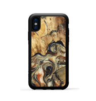 iPhone Xs Wood Phone Case - Ares (Black & White, 801634)