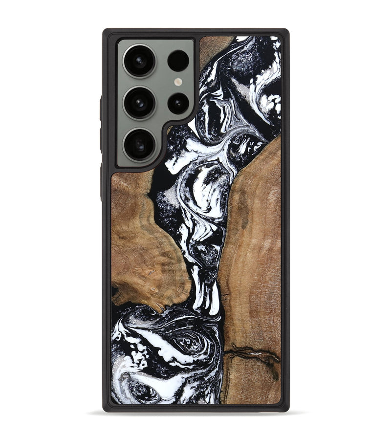 Galaxy S23 Ultra Wood Phone Case - Rick (Black & White, 801635)