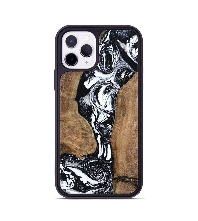 iPhone 11 Pro Wood Phone Case - Rick (Black & White, 801635)