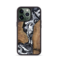 iPhone 13 Pro Wood Phone Case - Rick (Black & White, 801635)