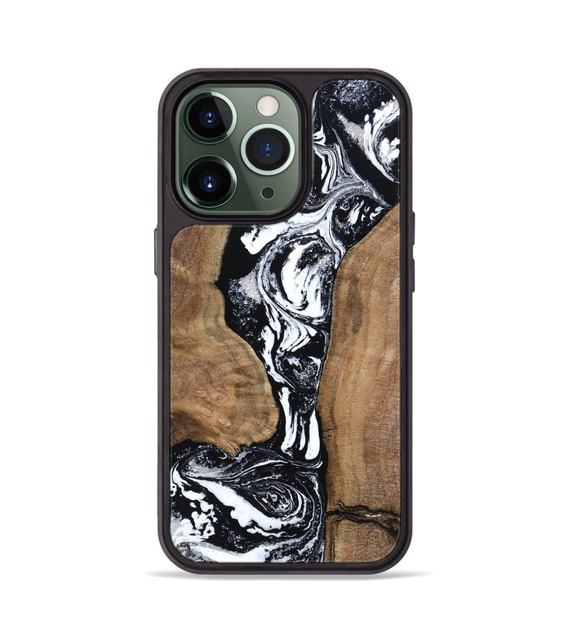 iPhone 13 Pro Wood Phone Case - Rick (Black & White, 801635)