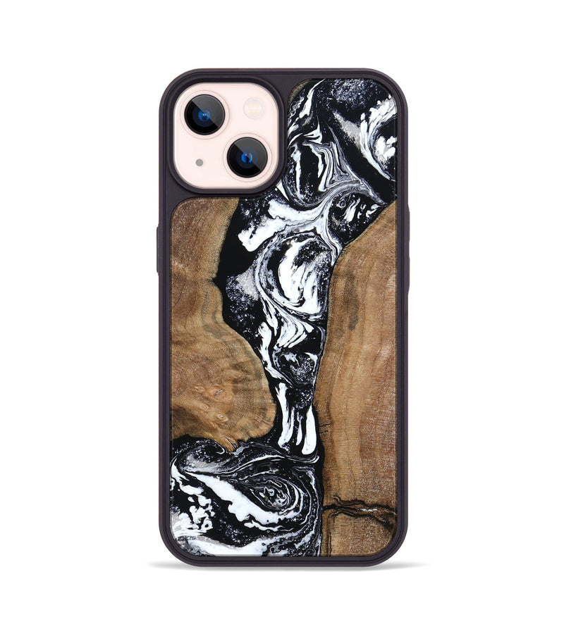 iPhone 14 Wood Phone Case - Rick (Black & White, 801635)