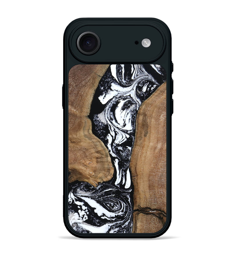 iPhone 17 Air Wood Phone Case - Rick (Black & White, 801635)