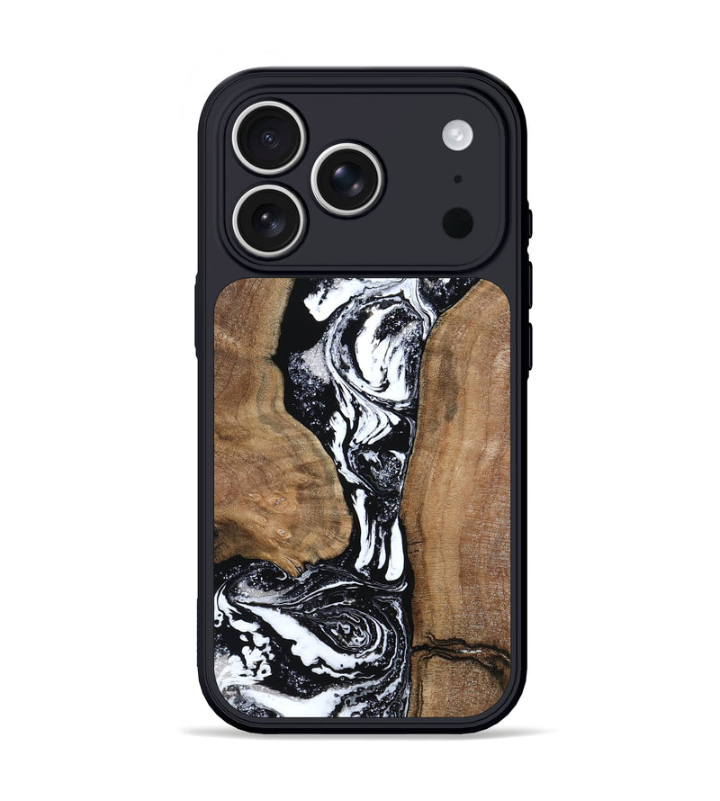 iPhone 17 Pro Wood Phone Case - Rick (Black & White, 801635)