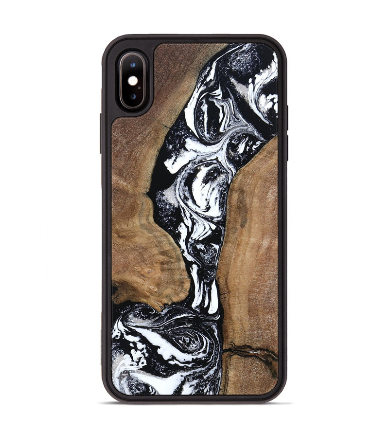 iPhone Xs Max Wood Phone Case - Rick (Black & White, 801635)