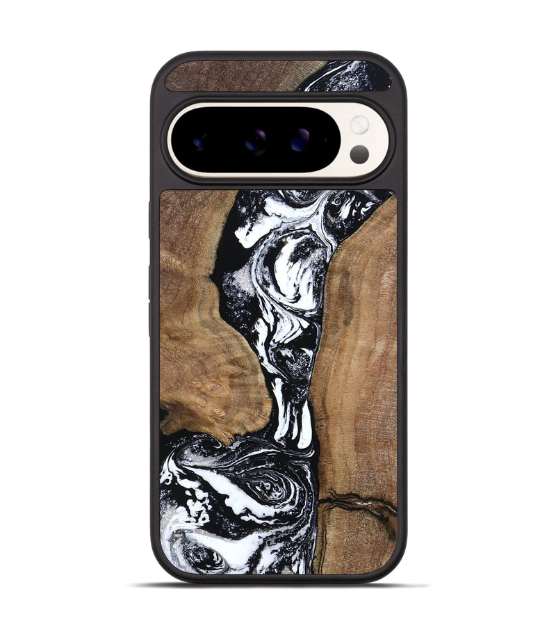 Pixel 9 Pro Wood Phone Case - Rick (Black & White, 801635)