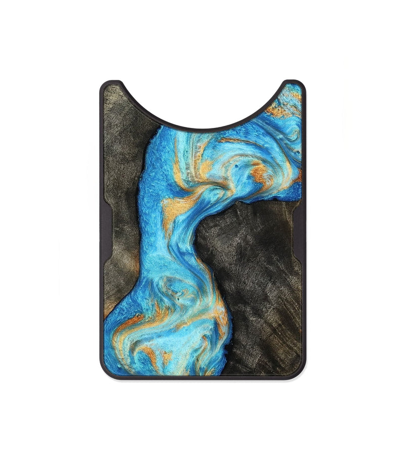 Alloy Wood Wallet - Oaklee (Teal & Gold, 801636)