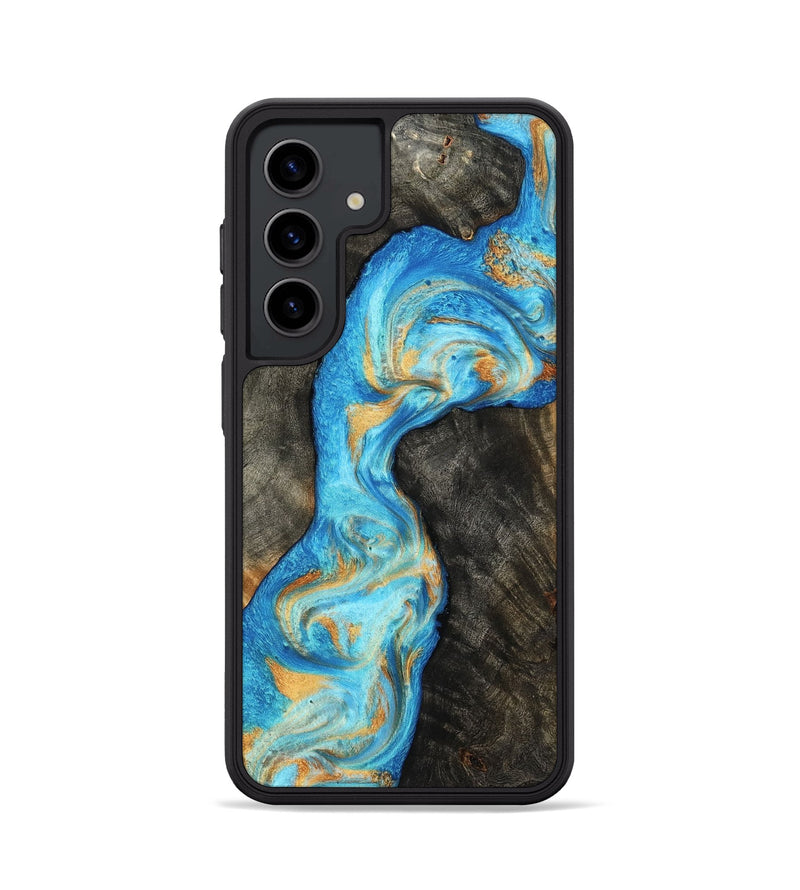 Galaxy S24 Wood Phone Case - Oaklee (Teal & Gold, 801636)