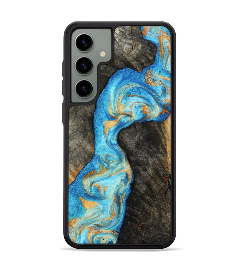Galaxy S24 Plus Wood Phone Case - Oaklee (Teal & Gold, 801636)
