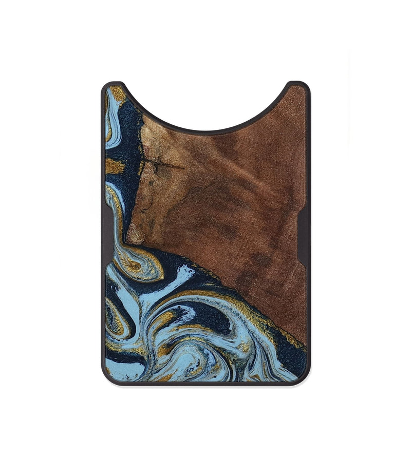 Alloy Wood Wallet - Billye (Teal & Gold, 801637)