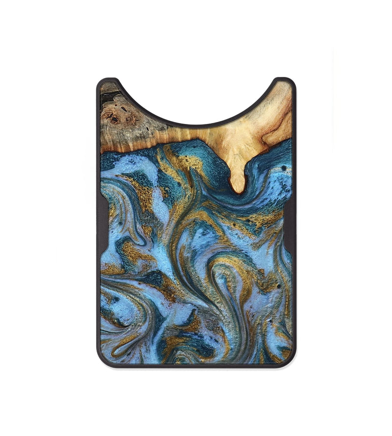Alloy Wood Wallet - Mael (Teal & Gold, 801638)