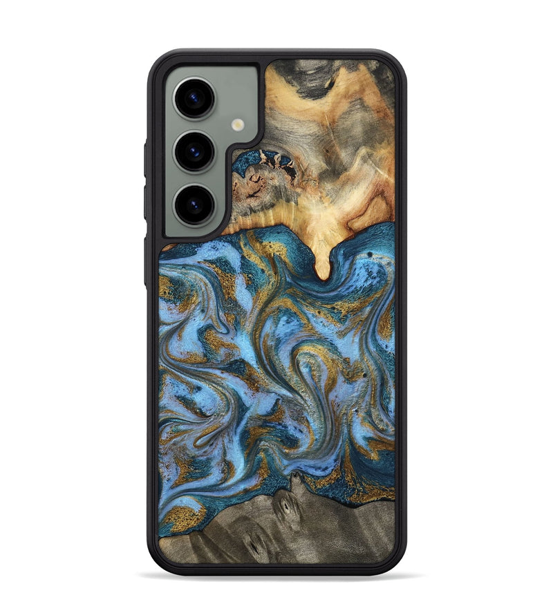 Galaxy S24 Plus Wood Phone Case - Mael (Teal & Gold, 801638)