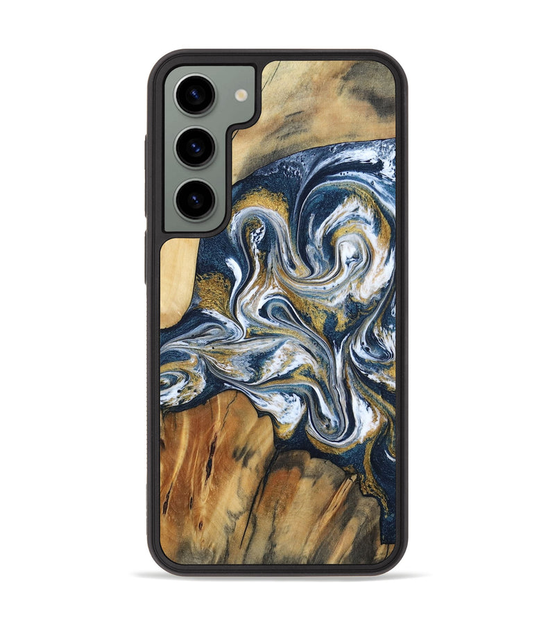 Galaxy S23 Plus Wood Phone Case - Latisha (Teal & Gold, 801639)