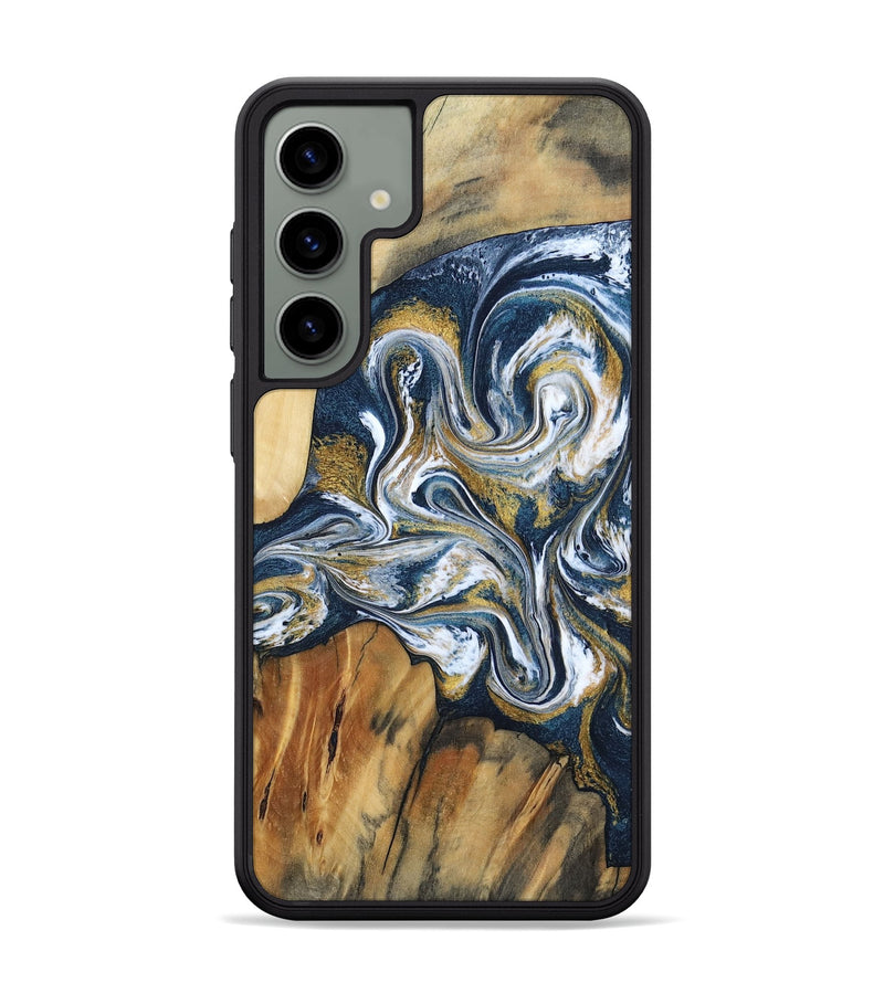 Galaxy S24 Plus Wood Phone Case - Latisha (Teal & Gold, 801639)