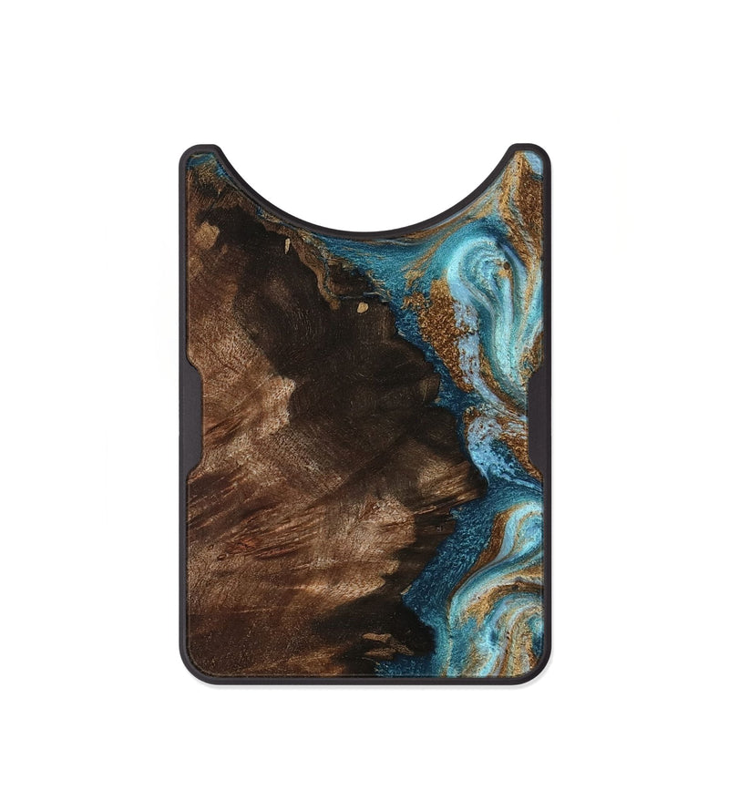 Alloy Wood Wallet - Janae (Teal & Gold, 801640)