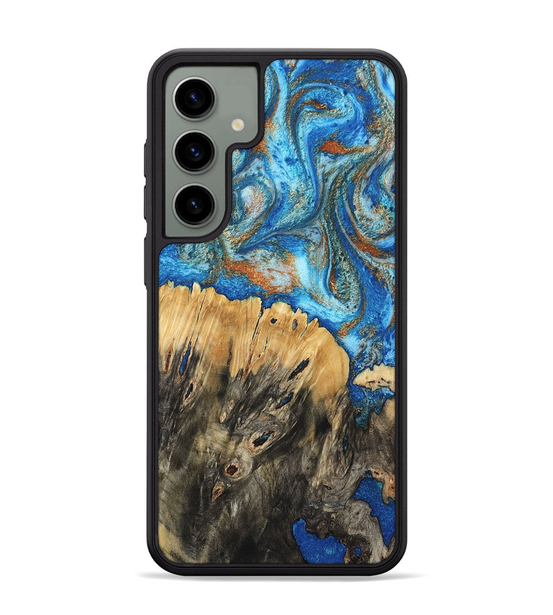 Galaxy S24 Plus Wood Phone Case - Lavonne (Teal & Gold, 801642)