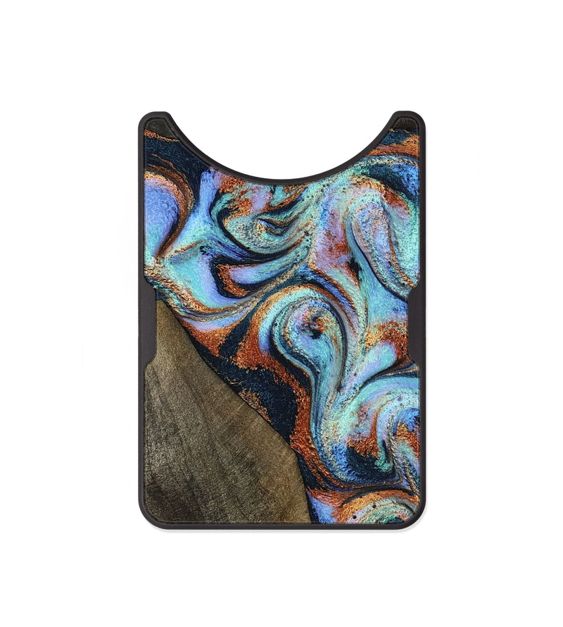 Alloy Wood Wallet - Wylder (Teal & Gold, 801644)
