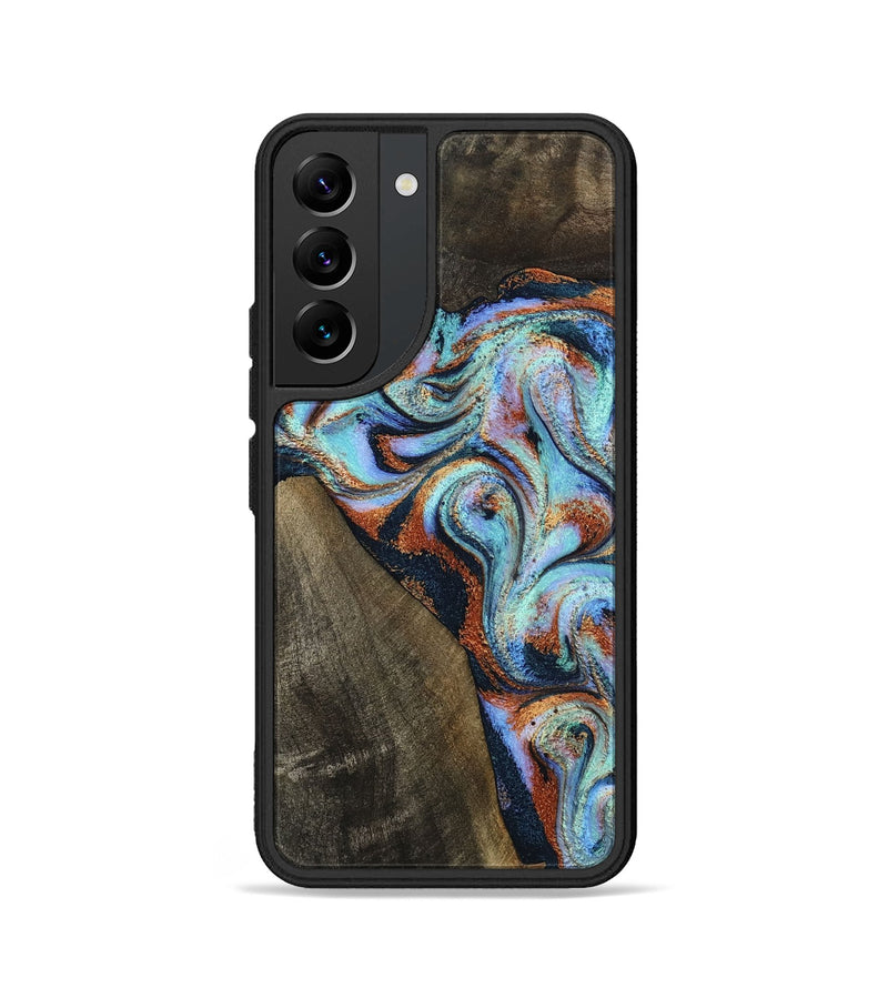 Galaxy S22 Wood Phone Case - Wylder (Teal & Gold, 801644)