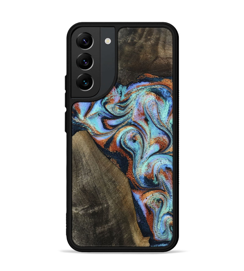 Galaxy S22 Plus Wood Phone Case - Wylder (Teal & Gold, 801644)
