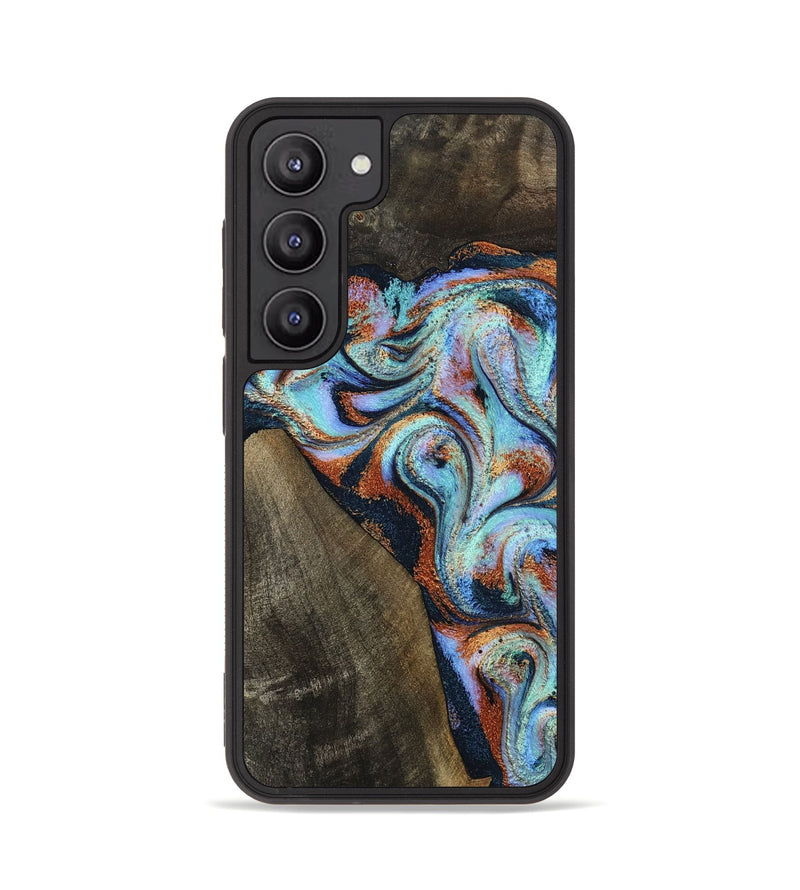 Galaxy S23 Wood Phone Case - Wylder (Teal & Gold, 801644)