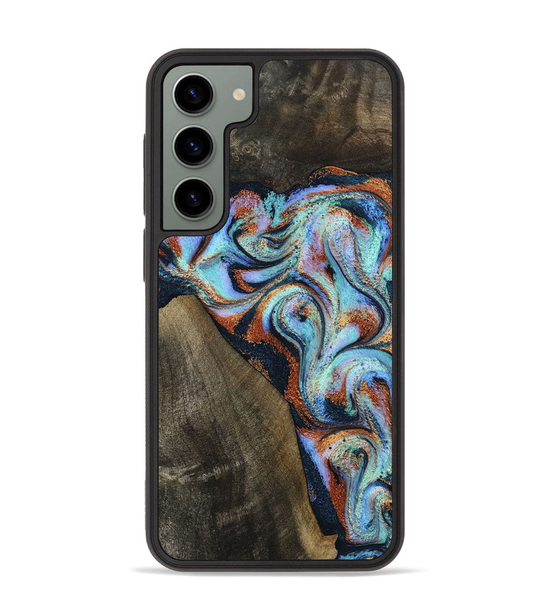 Galaxy S23 Plus Wood Phone Case - Wylder (Teal & Gold, 801644)